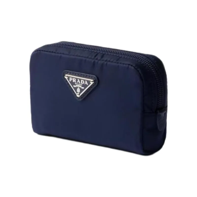 PRADA Re Nylon Makeup Bag Women's Marine Blue-2