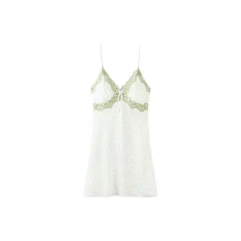 O'MESIK Nightgown Women's Cream Green