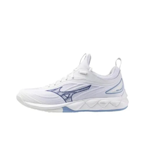 Mizuno Wave Luminous Cushioned Slip-Resistant Abrasion-Resistant Low-Top Training Shoes Women's White Blue