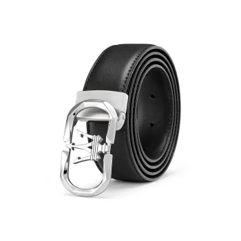 Maserati Top Grain Cow Leather Belts Men's 3.4cm