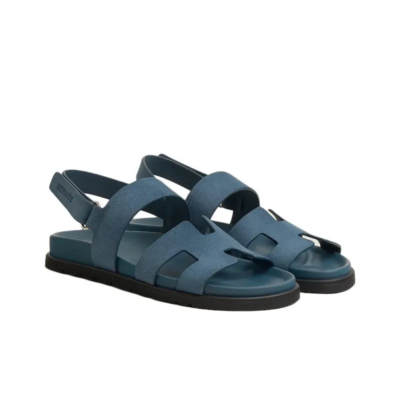 HERMES Genius One Strap Sandals Women's Blue-2