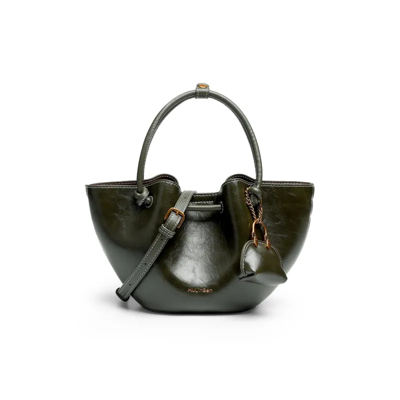 Mulinsen Polyurethane Handbag Regular Women's Dark Green-1