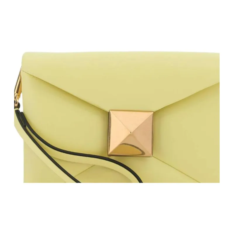 Valentino Sheepskin Envelope Bag Clutches Regular Women's Yellow-2