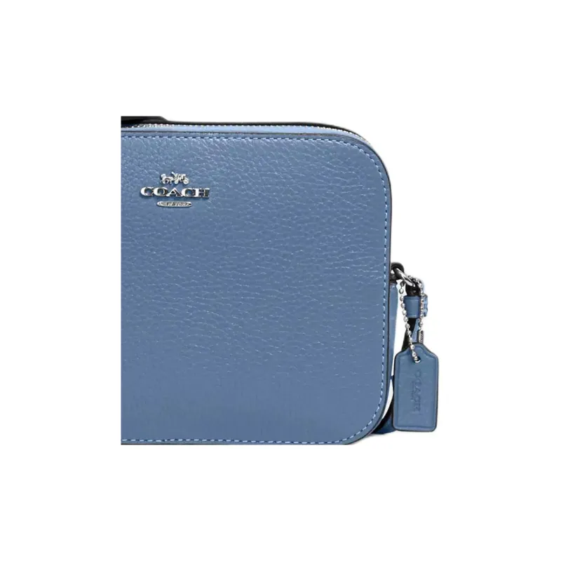 COACH Camera Leather Camera Bag Shoulder Bag Crossbody Bag Mini Women's Haze Blue/Morandi Color-4