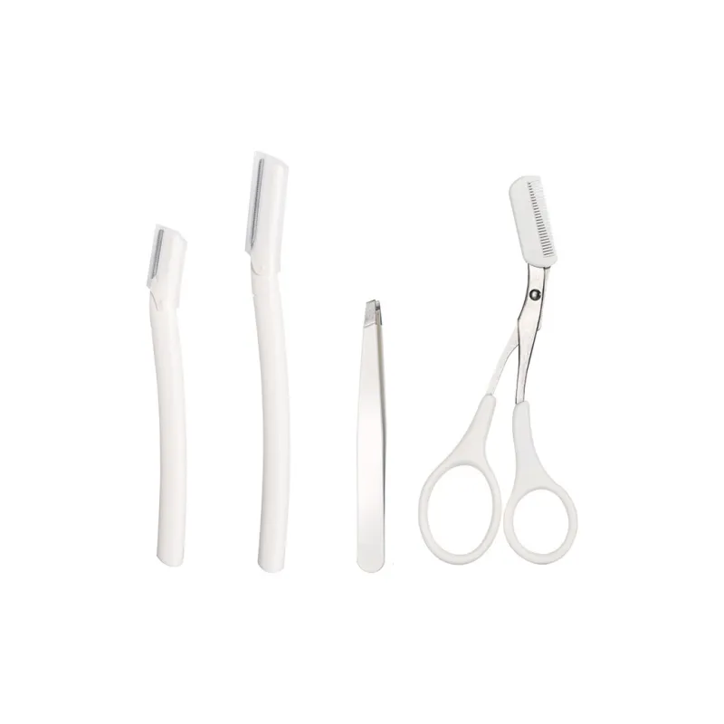 JINGLINGLONG Eyebrow Razor Clipper 4-Piece Set Protective Net Men's Women's Beginner Safety Shaving Blade-6