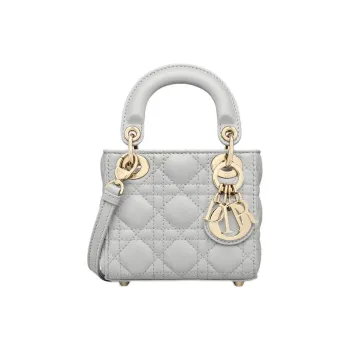 DIOR Lady Dior Sheepskin Dior Bag Shoulder Bag Crossbody Bag Handbag Extra Mini Women's 1Cloud Mist Gray
