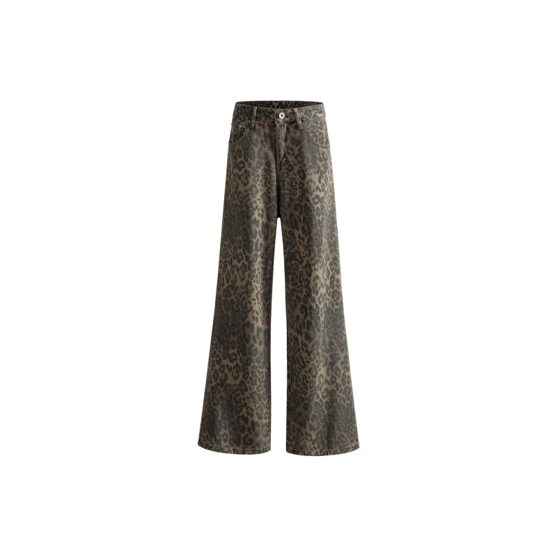 PAINT STAIN Jeans Unisex Leopard Print Series-2