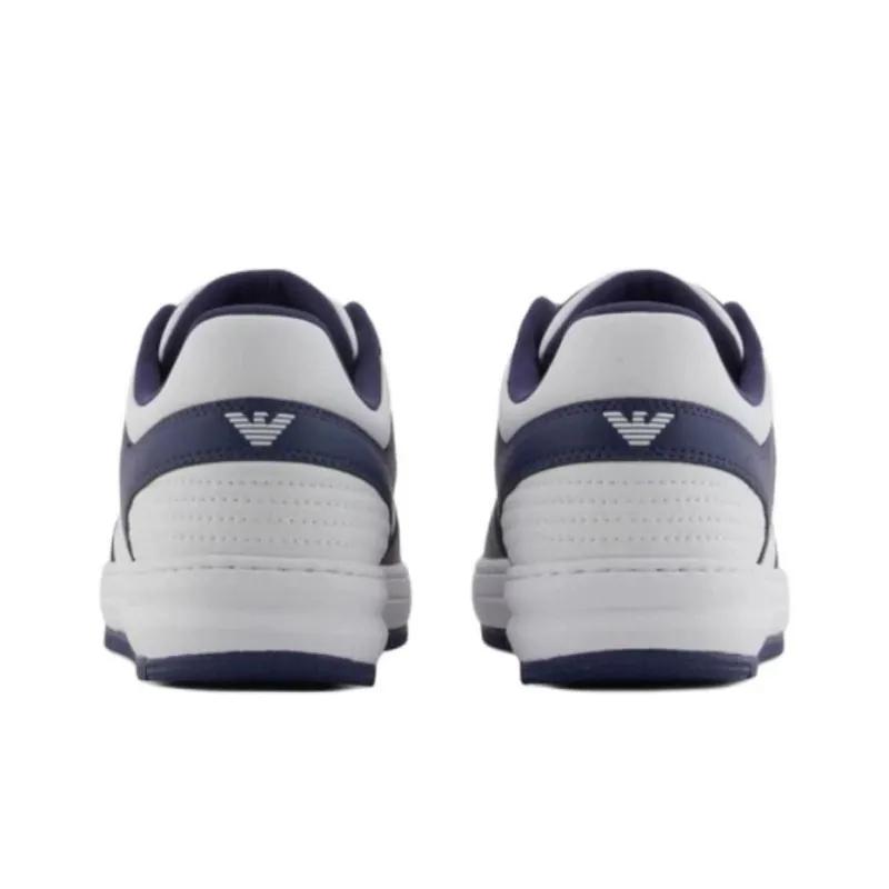 EMPORIO ARMANI EA7 Low Top Skateboard Shoes Unisex Blue/Cream White-3