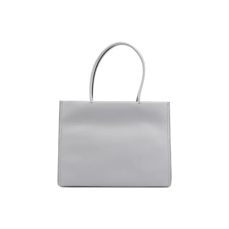 TORY BURCH Ella Bio Synthetic Leather Tote Bag Shopping Bag Shoulder Bags Small Size Women's Gray-2