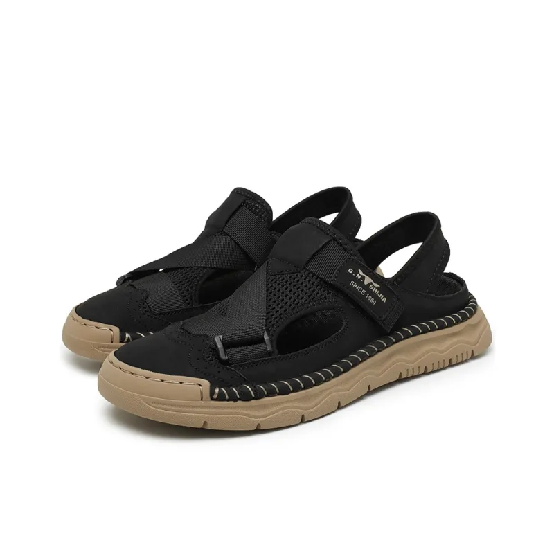 G.N.SHIJIA Black Gold Ox Collection Beach Sandals Men's-2