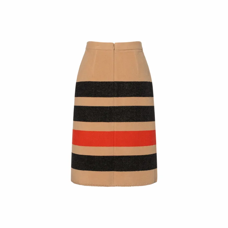 Burberry Casual Long Skirts Women's Camel-1