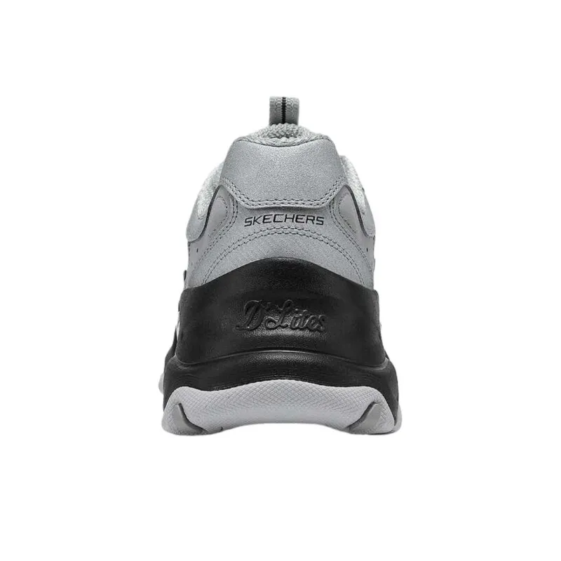 Skechers D'Lites Low Top Chunky Sneakers Women's Silver-2