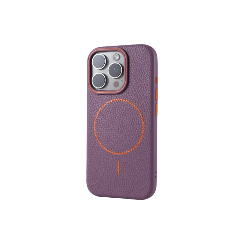 DEPA Litchi Grain Fine Loop Magnetic Phone Cases Compatible With Apple 11 16 Collection Minimalist-6