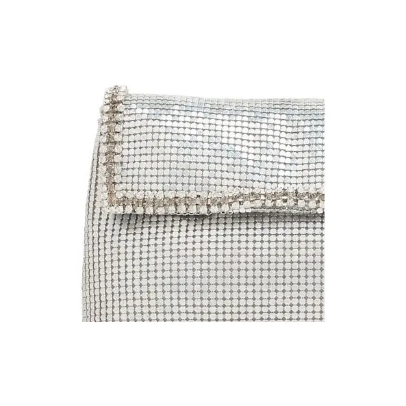 Rosantica Mesh Glass Mesh Bag, Crossbody Bag, Shoulder Bag Regular Women's Silver-3
