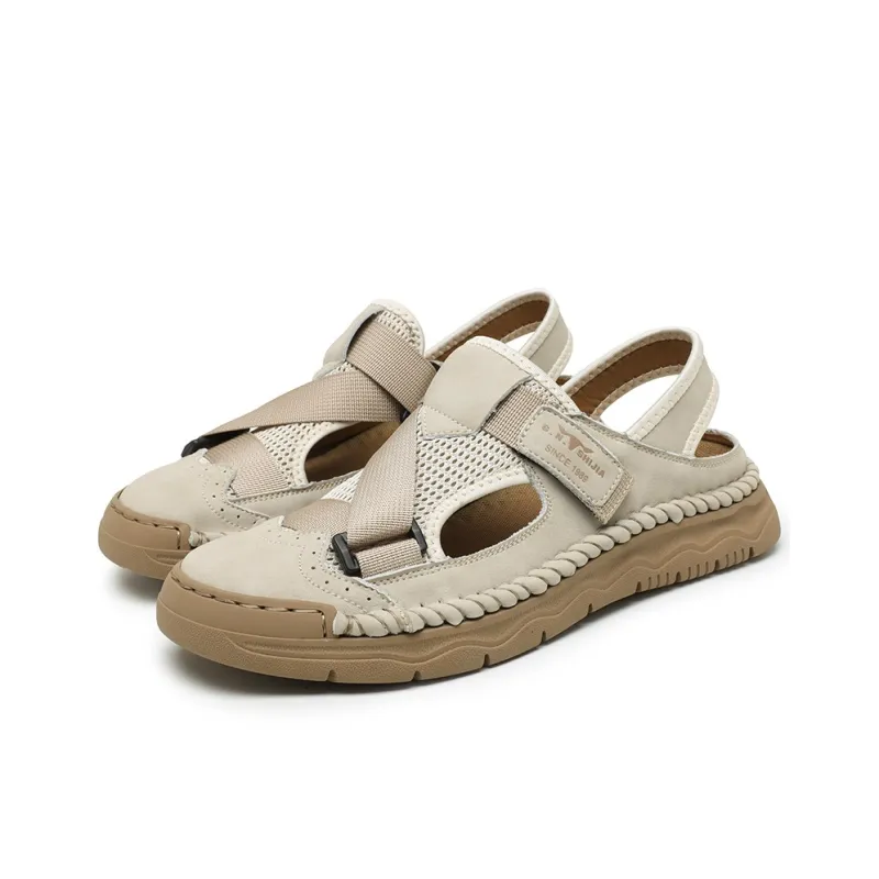 G.N.SHIJIA Black Gold Ox Collection Beach Sandals Men's-7