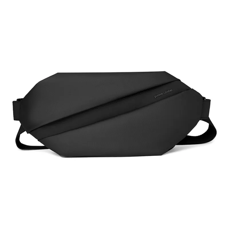 PIERRE CARDIN Membrana Dermalis With Synthetic Leather Shoulder Bag, Crossbody Bag Regular Men's Black/Gray-0