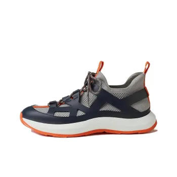 HERMES Katana Low Top Casual Shoes Men's Gray Blue
