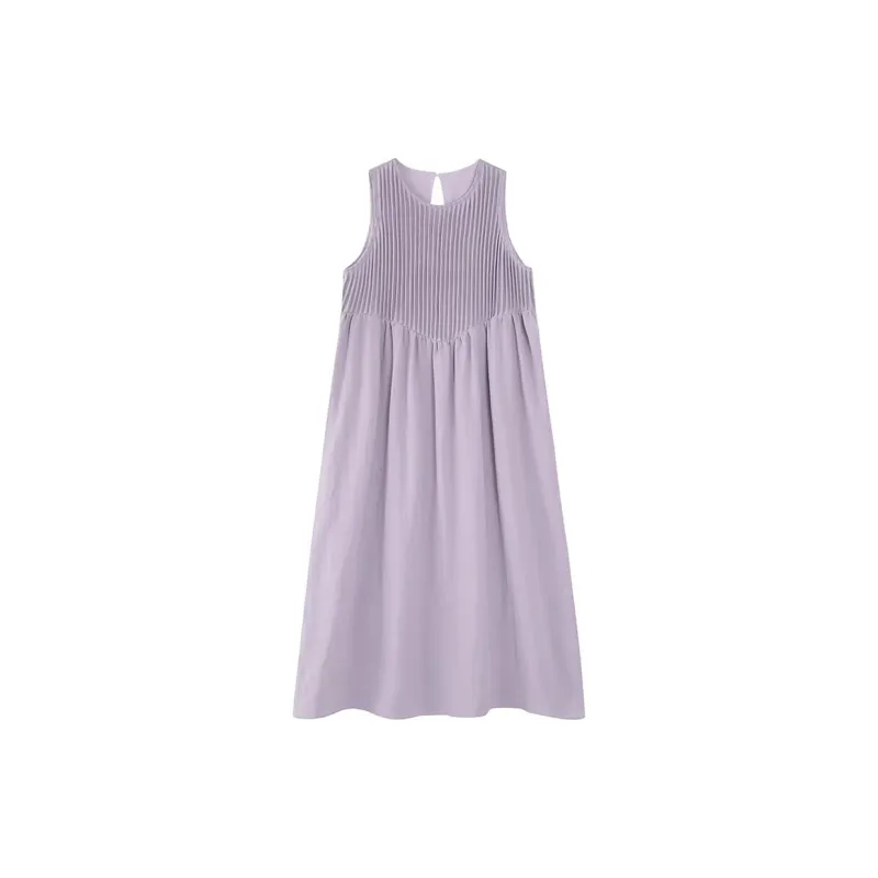 Fashion Sleeveless Dress Women's Dreamy Purple-0