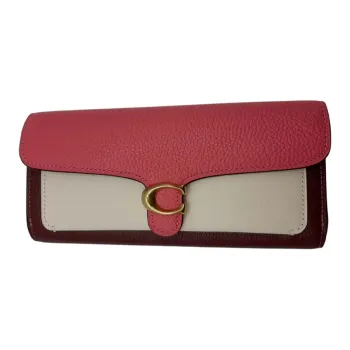 COACH Tabby Leather Wallet Women's Pink