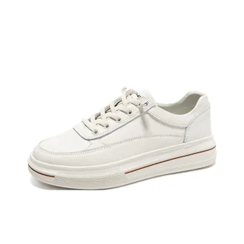 ZHR Flat White Shoes Wear resistant And Lightweight Low Top Skateboard Shoes Women's