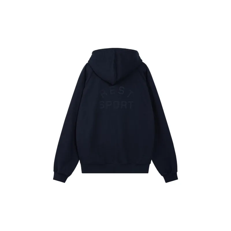 Rest&Recreation SS25 RS ZIP-UP HOODIE Sweatshirt Unisex NAVY/Marine Blue-1