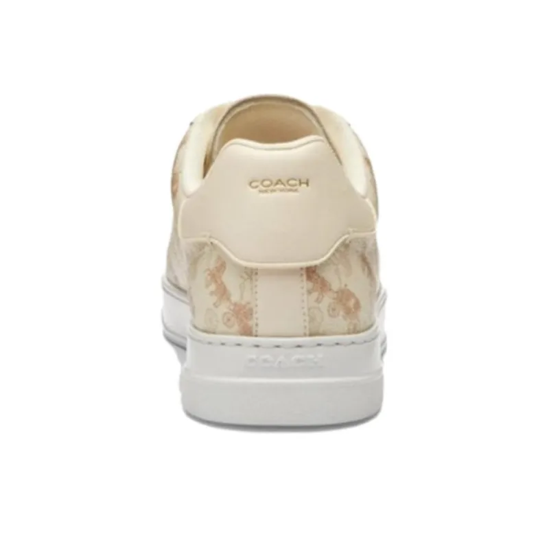 COACH Highline Low Top Skateboard Shoes Men's Beige-4
