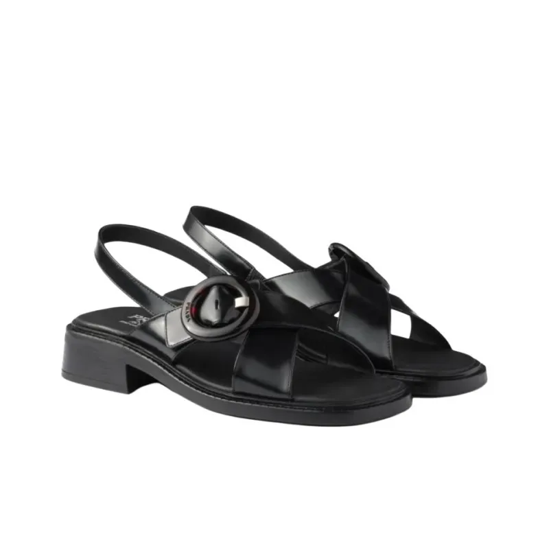 PRADA Strap Sandals Women's Black-2