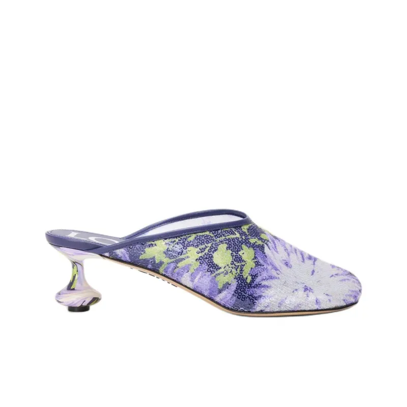 LOEWE Toy Slip Resistant Closed Toe Slippers 4.5cm Women's Purple-1