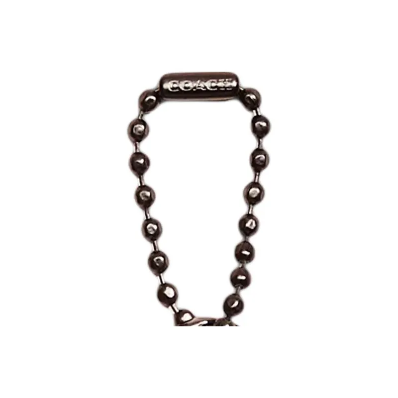 COACH Recycled Material Ball Chain Lock Key Pouch Charm Bag Accessory Women's Brown-2