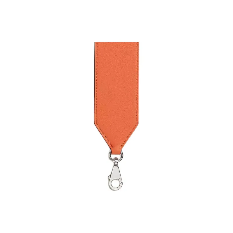 HERMES Kelly Pocket Swift Calfskin Bag Shoulder Strap Women's Orange-3