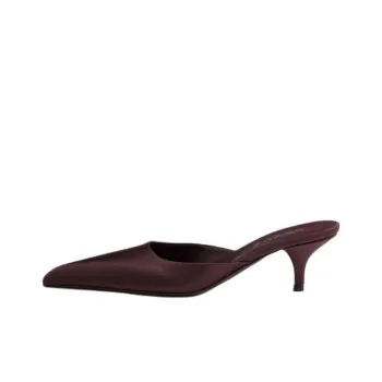 PRADA Closed Toe Slippers 5.5cm Women's Burgundy
