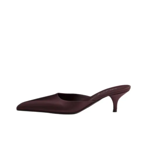 PRADA Closed Toe Slippers 5.5cm Women's Burgundy
