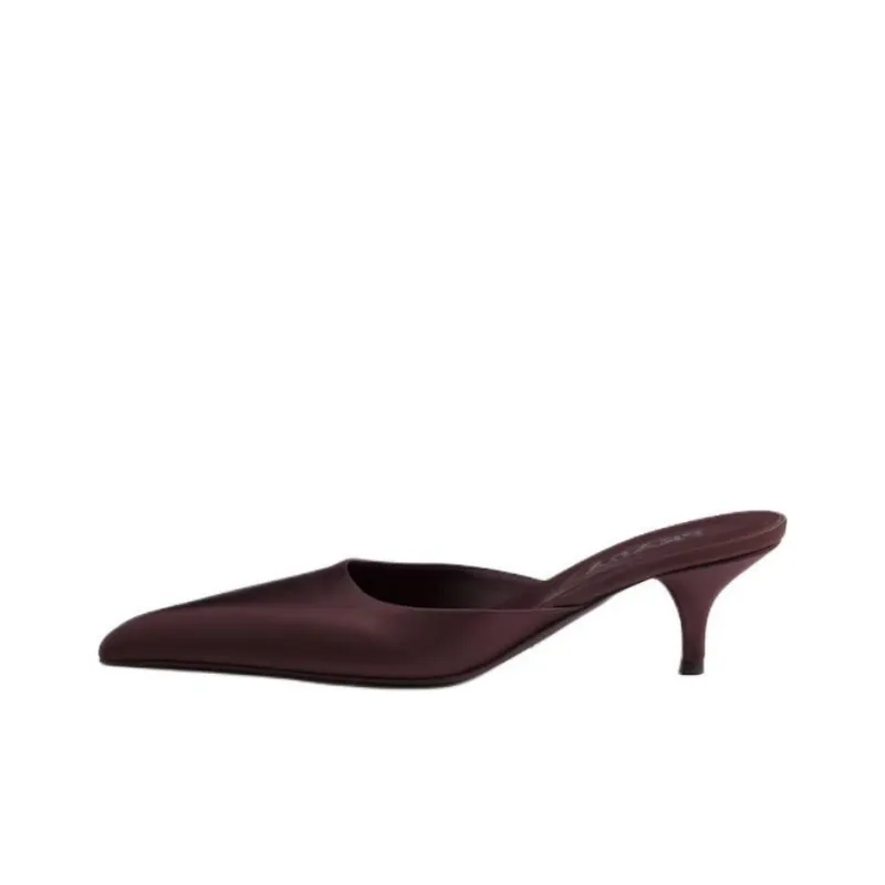 PRADA Closed Toe Slippers 5.5cm Women's Burgundy-0