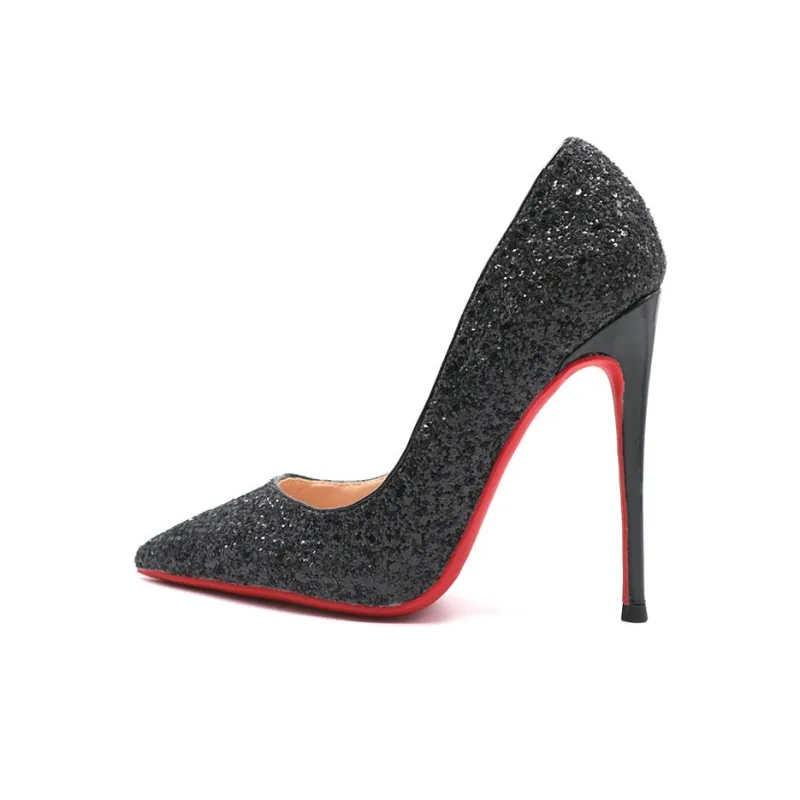 PARK DANCE Slim Heel High Heels Women's Black-5
