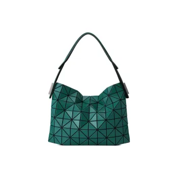 ISSEY MIYAKE Bateau Matte Polyester Shoulder Bag Handbag Small Size Unisex Green