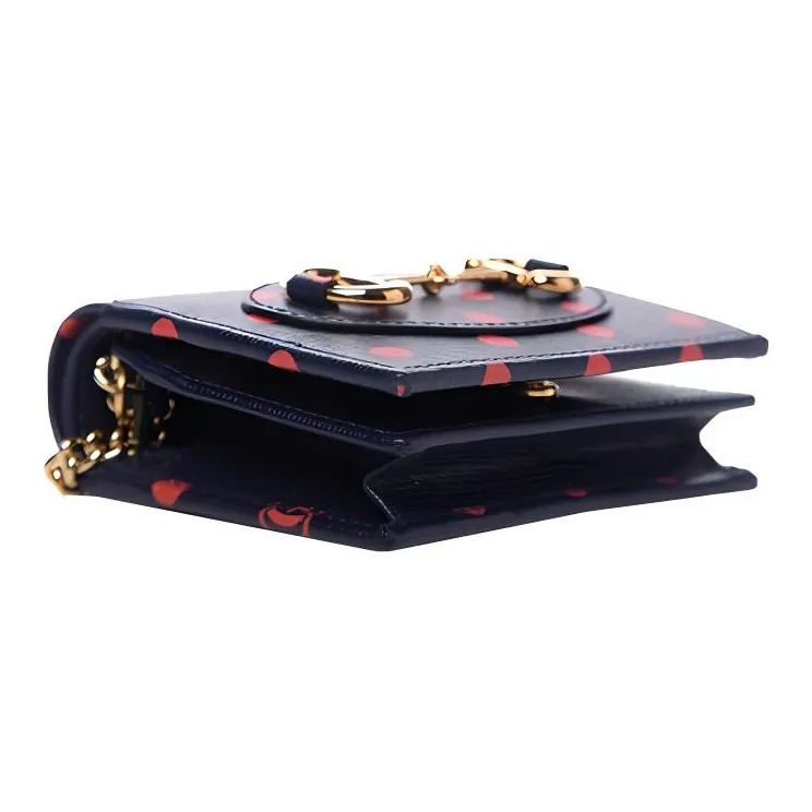 GUCCI Horsebit 1955 Cow Leather One Shoulder Handbag Crossbody Bag Regular Women's Dark Blue-2