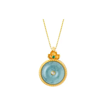 Clear Snow Ice Glutinous Necklaces Unisex