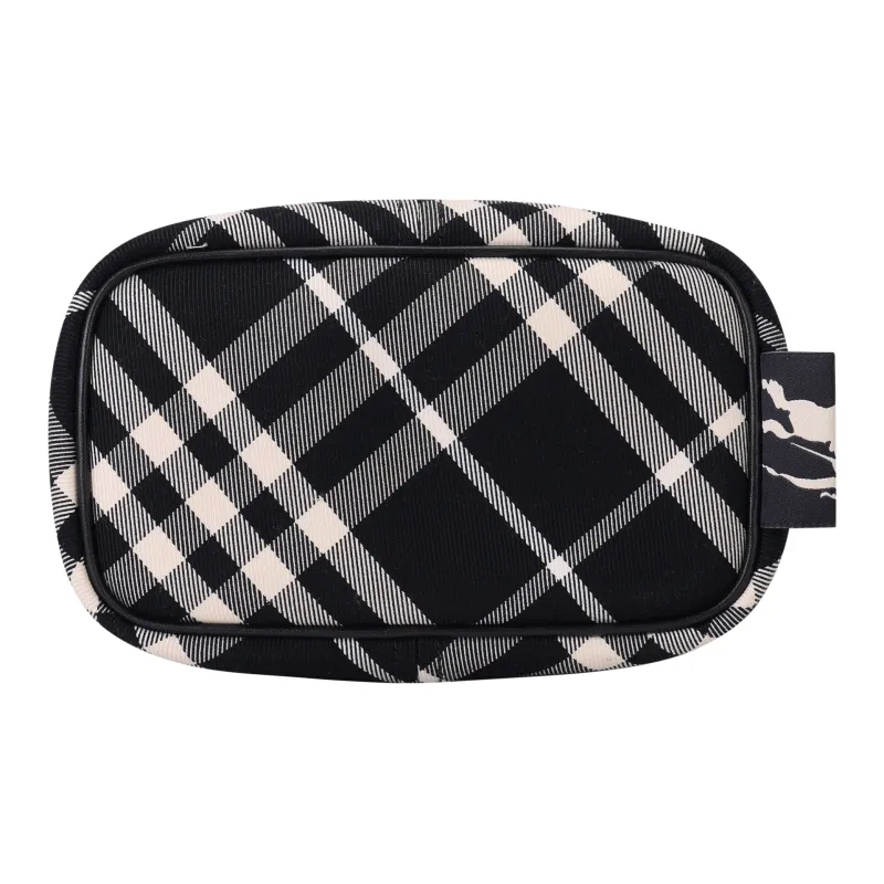 Burberry Calfskin With Cotton Twill And Printed Fabric Bucket Bags Shoulder Bag Crossbody Bag Mini Women's Black-6