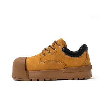 LOHAN·SIR Breathable Height Increasing Low Top Casual Shoes Women's Earth Brown Yellow