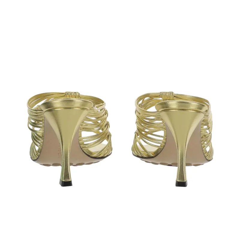 Bottega Veneta Slide Slippers 9.5cm Women's Gold-4