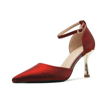 KATHRYN WILSON Slim Heel High Heels Women's Burgundy