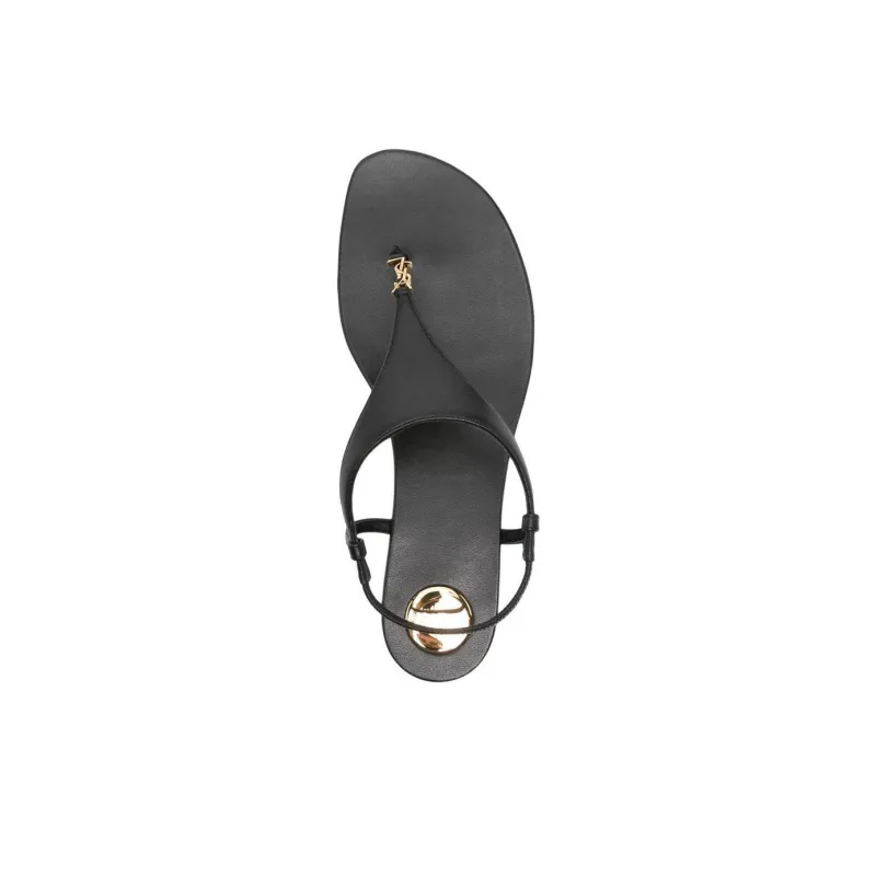 SAINT LAURENT Bridget Strap Sandals Women's Black-4