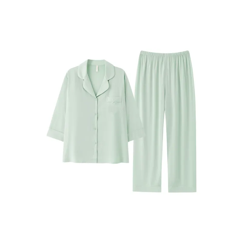 MADALLO Pajama Set Women's Aqua Green-0