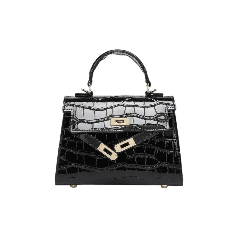 SEPTWOLVES PU Shoulder Bag Women's Black/White-0