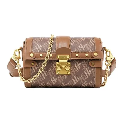 Folli Follie PU Babylon Cylinder Bag Crossbody Bag Shoulder Bag Women's Latte/Milk Coffee
