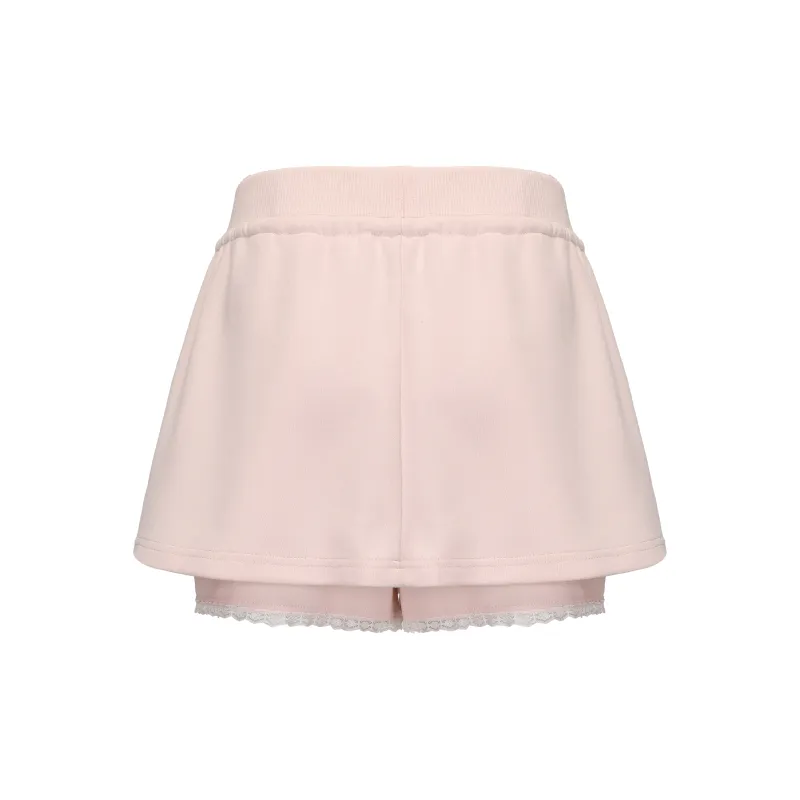 CHIWAWAMEME Casual Short Skirts Women's Pink-1