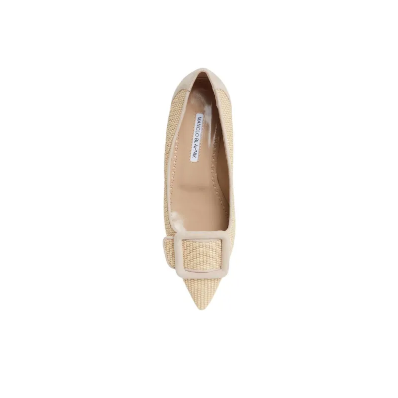 MANOLO BLAHNIK Maysalepump Casual Single Shoes Women's Beige-4