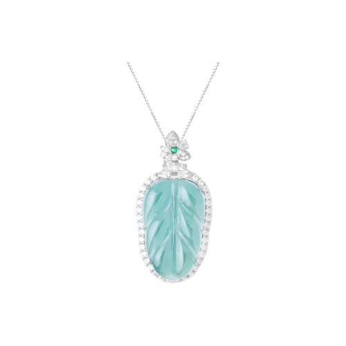 Clear Snow Ice Glutinous Jadeite Necklaces Unisex