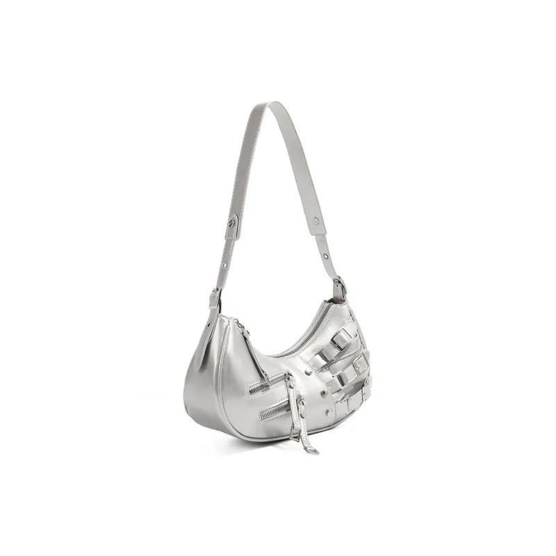 SEPTWOLVES PU Shoulder Bag Regular Women's Black/Burgundy/Blue/Silver-10