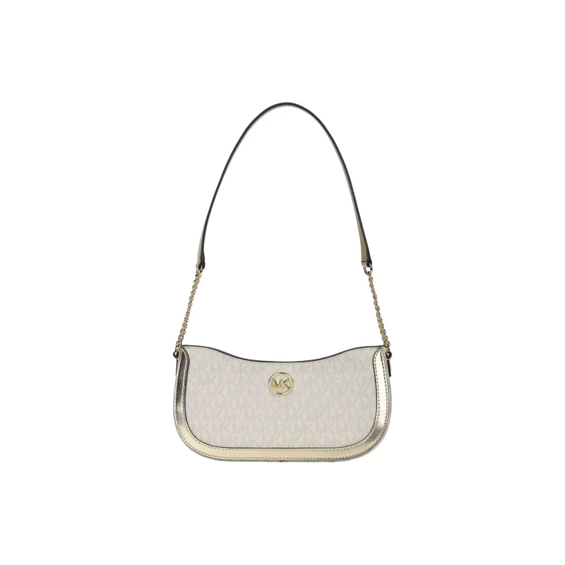MICHAEL KORS Coated Canvas With Polyester Cotton And Polyurethane Clutch Handbag Shoulder Bag Small Size Women's Gold-1